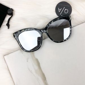 Quay silver and tortoise sunglasses